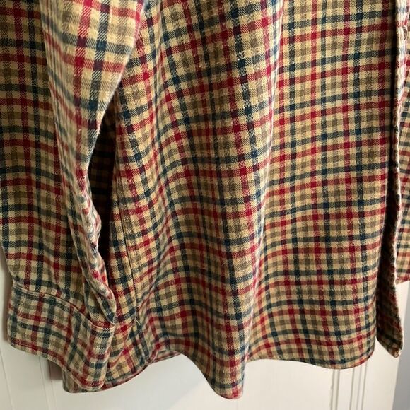 Gant Prairie Flannel tan, blue & red shirt - Picture 5 of 10